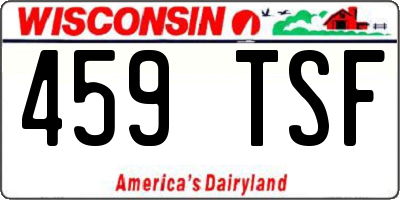 WI license plate 459TSF