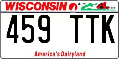 WI license plate 459TTK