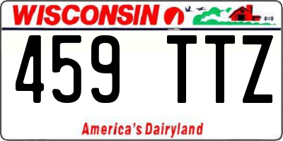 WI license plate 459TTZ