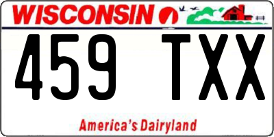 WI license plate 459TXX