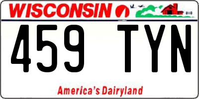 WI license plate 459TYN
