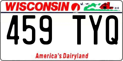 WI license plate 459TYQ