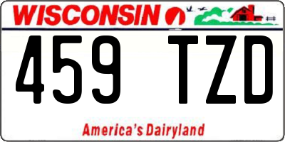 WI license plate 459TZD