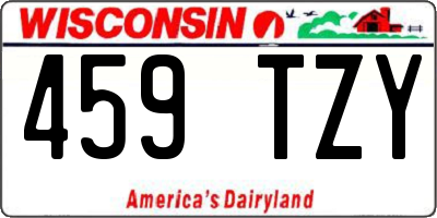 WI license plate 459TZY