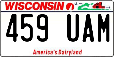 WI license plate 459UAM