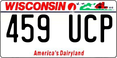 WI license plate 459UCP