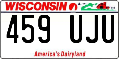 WI license plate 459UJU