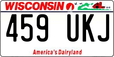 WI license plate 459UKJ