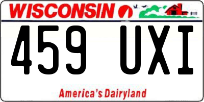 WI license plate 459UXI