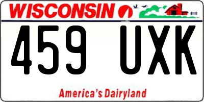 WI license plate 459UXK