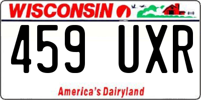 WI license plate 459UXR