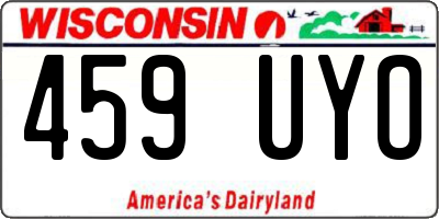 WI license plate 459UYO