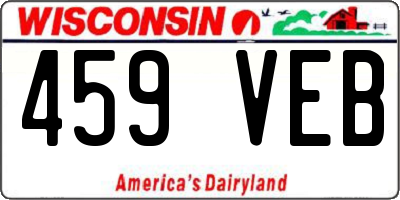 WI license plate 459VEB