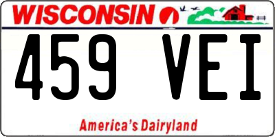 WI license plate 459VEI