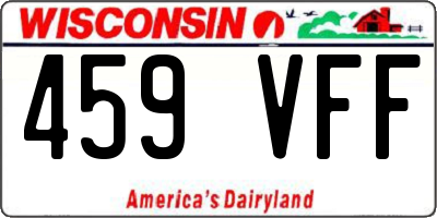 WI license plate 459VFF