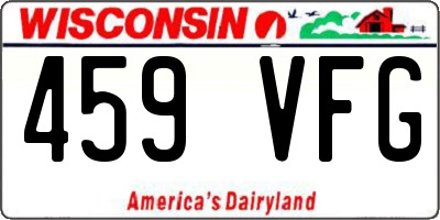 WI license plate 459VFG