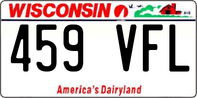 WI license plate 459VFL