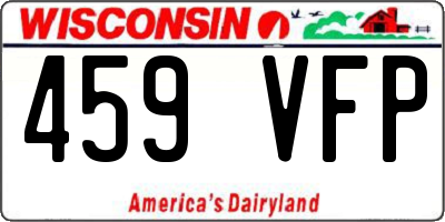 WI license plate 459VFP