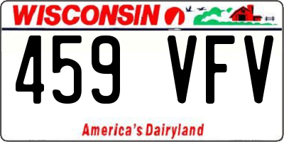 WI license plate 459VFV