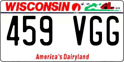 WI license plate 459VGG