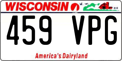 WI license plate 459VPG