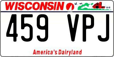 WI license plate 459VPJ