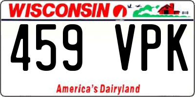 WI license plate 459VPK