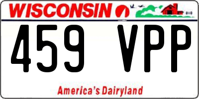 WI license plate 459VPP