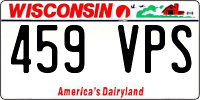 WI license plate 459VPS