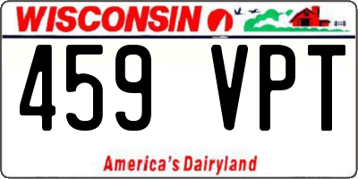 WI license plate 459VPT