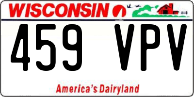 WI license plate 459VPV