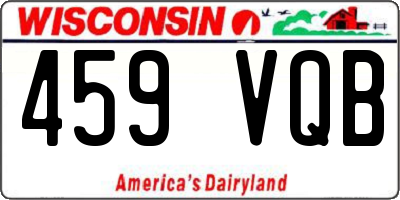 WI license plate 459VQB