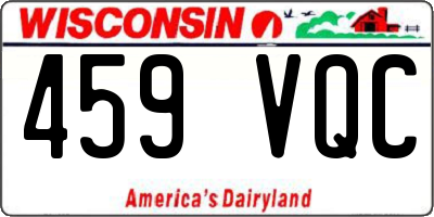 WI license plate 459VQC