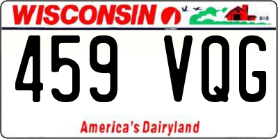 WI license plate 459VQG