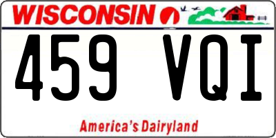 WI license plate 459VQI