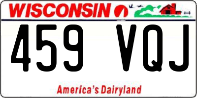 WI license plate 459VQJ