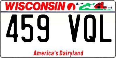 WI license plate 459VQL