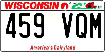 WI license plate 459VQM