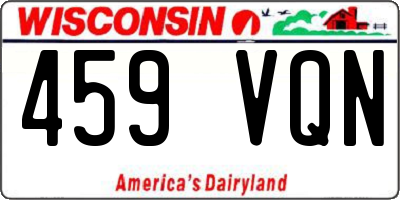 WI license plate 459VQN