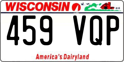 WI license plate 459VQP