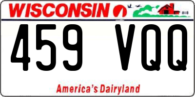 WI license plate 459VQQ