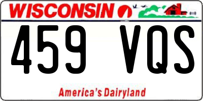 WI license plate 459VQS