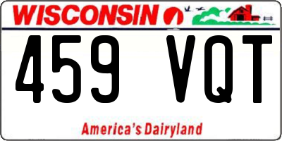 WI license plate 459VQT