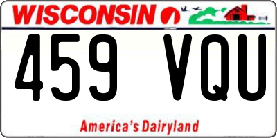 WI license plate 459VQU
