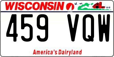 WI license plate 459VQW