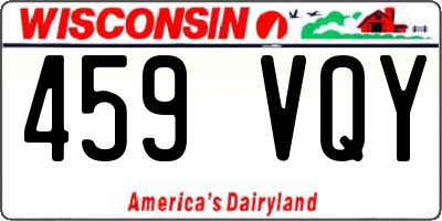 WI license plate 459VQY