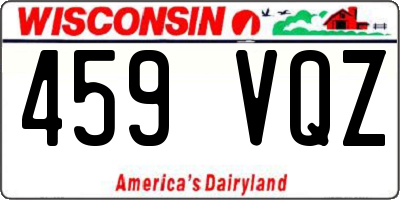 WI license plate 459VQZ