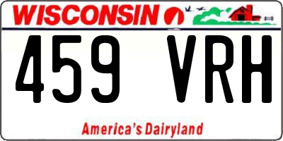 WI license plate 459VRH