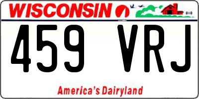 WI license plate 459VRJ