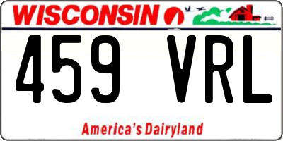 WI license plate 459VRL